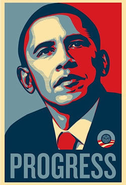 Shepard Fairey's Obama poster from OBEY