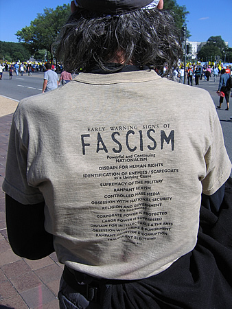 Back of fascism T-shirt
