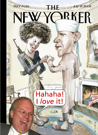 Rove likes the New Yorker Cover