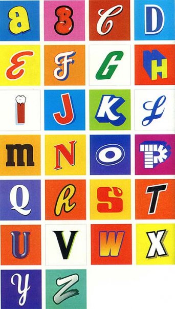 Letters from logotypes