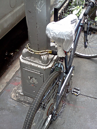 Bike secured in Manhattan