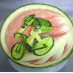 Watermelon cyclist