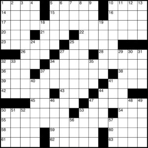 blank crossword puzzle grid